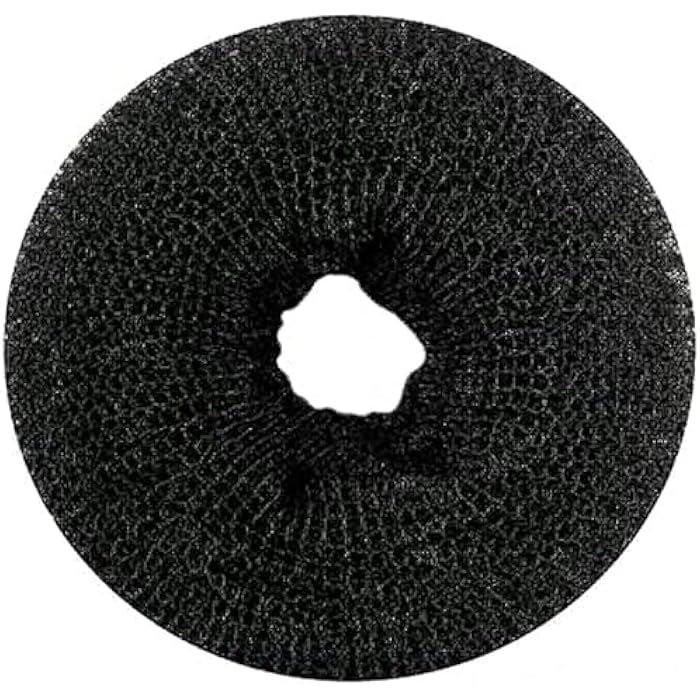 Extra Hair Donut Bun Maker for Kids, Ring Style Bun, 2PCS Chignon Hair Small Doughnut Shaper for Short and Thin Hair (Small, 2.5 Inch/Black） - Image 2